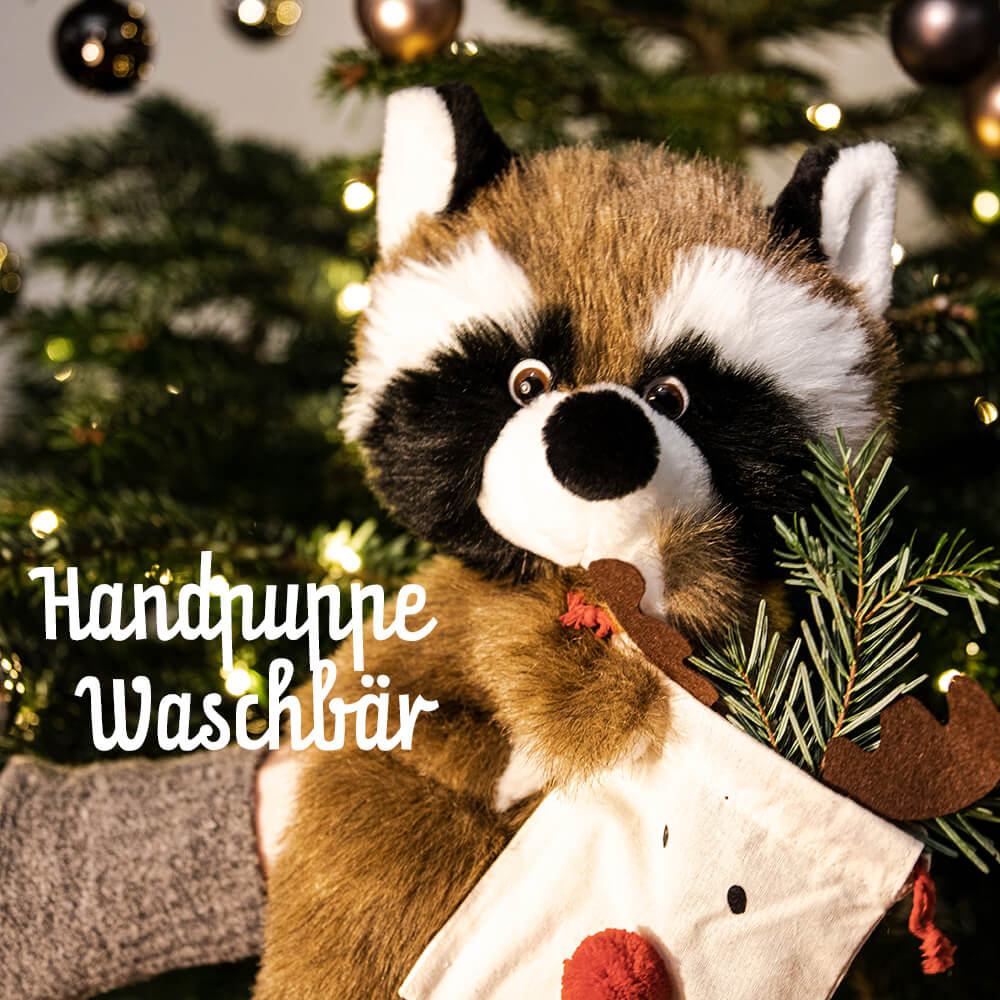 Handpuppe Waschbär Willi