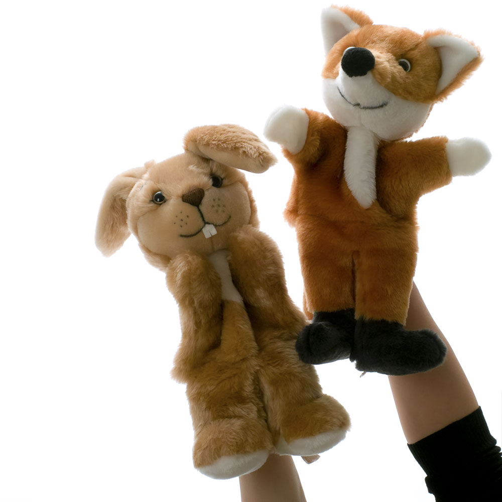 Handpuppen-Set Fuchs & Hase