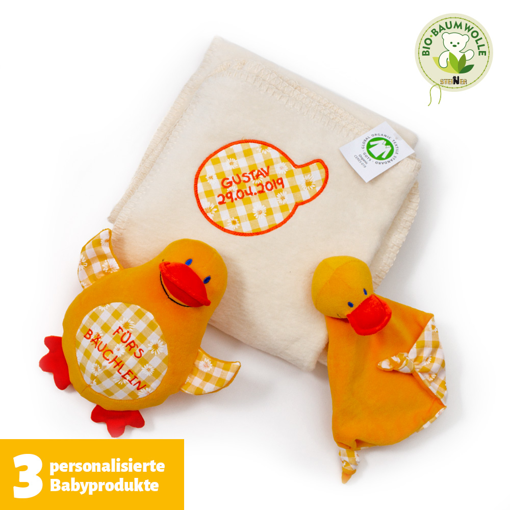 Baby Geschenkset Ente Gustl