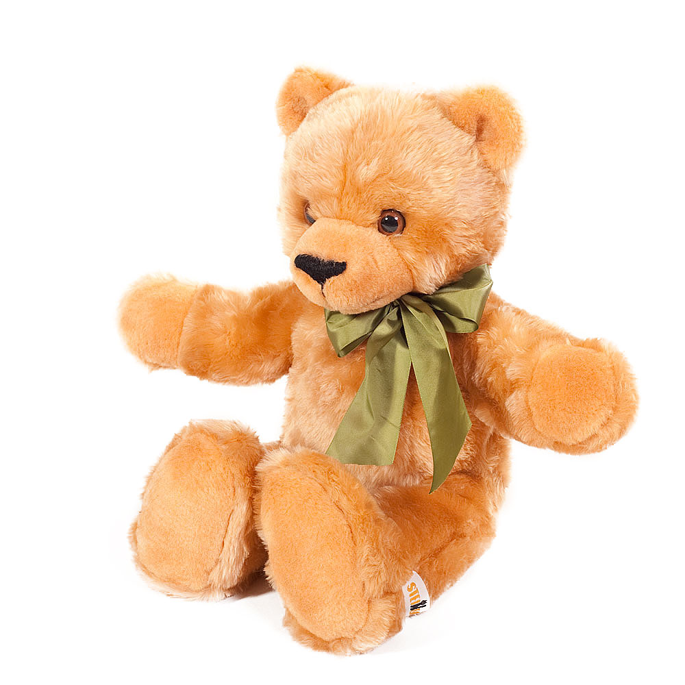 Kuscheltier Teddybär Schleife grün