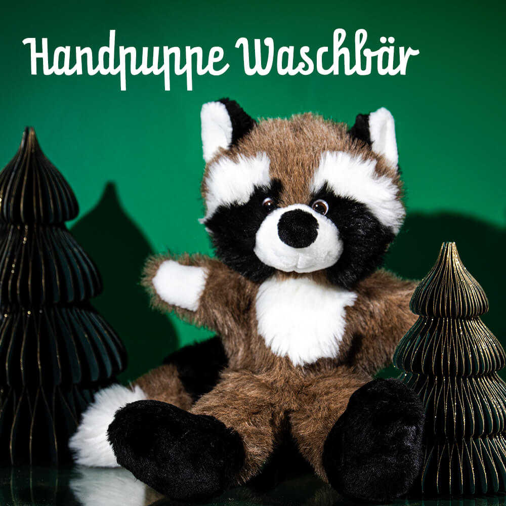 Handpuppe Waschbär Willi