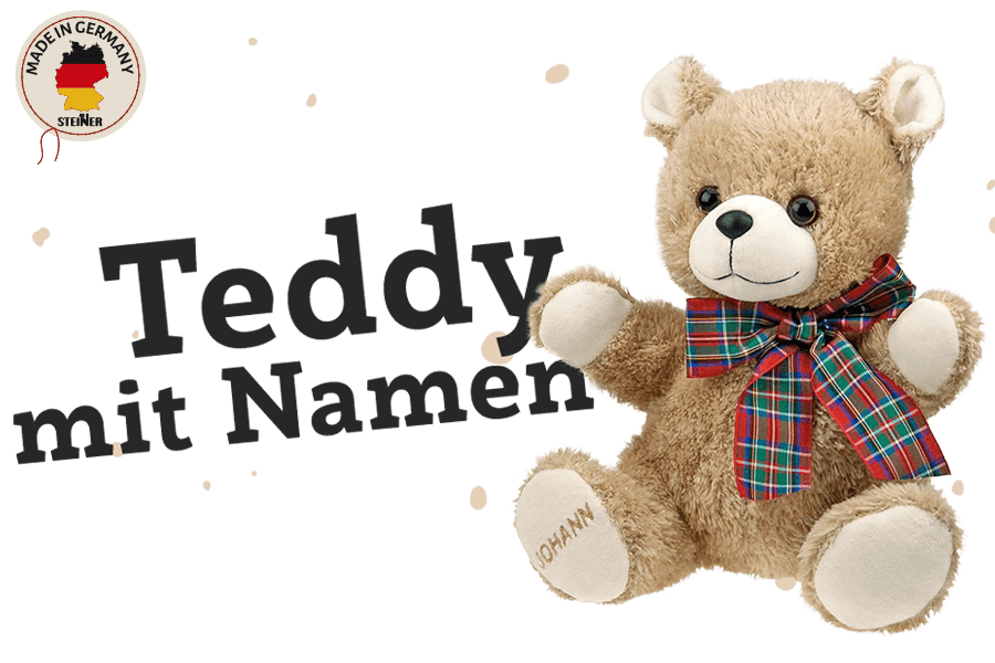 hellbrauner Teddybär Samuel, sitzend